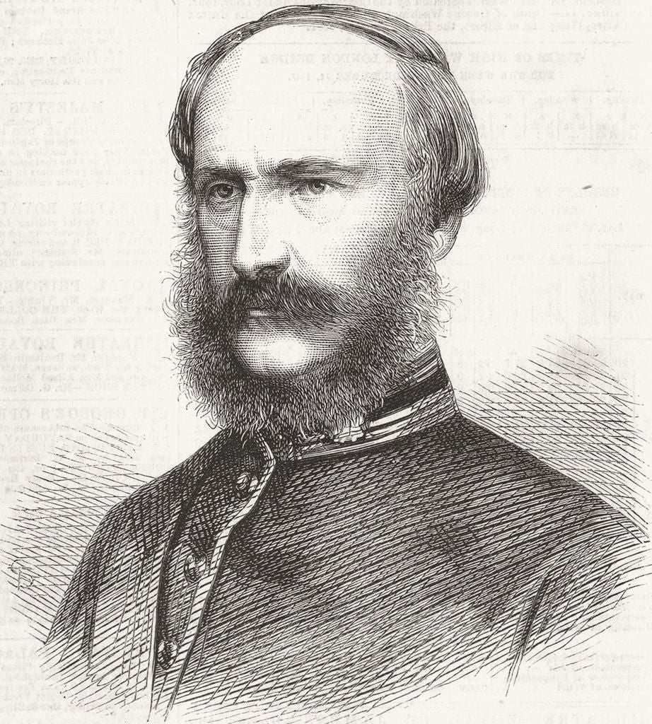 LANDSCAPES. Lieut-Col Hogg, MP for Bath 1867 old antique vintage print picture